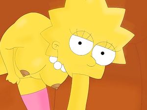 Персонажи мультсериала Симпсоны ебут Лизу