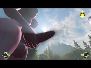 3D порно мульт: Баба с членом типа транса ебет другую телку