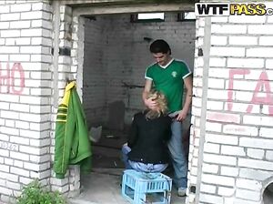 В заброшенном сарае, как какую-то шалаву