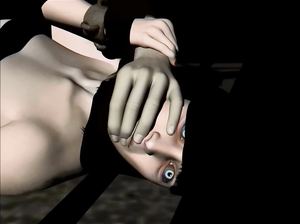 Сексуальный демон жестко ебет свою зомбированную рабыню