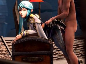 Секс мультик: Мускулистый самец отжарил рачком любительницу аниме