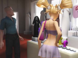 Девчонка пришла в секс шоп чтобы выбрать себе игрушку