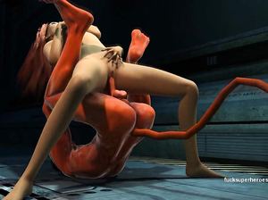 Жаркий секс рыжеволосой бестии