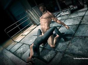 Росомаха ебет женщину-кошку во всех позах