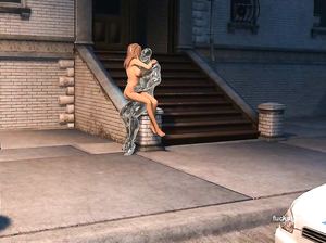 Ледяной мужчина жарко шпилит сочную красотку