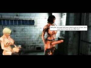 Трансы охранники по очереди трахают раком сексуальную заключенную