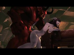 Порно мульт пародия: Дикие оргии темных героев из серии видеоигр Warcraft