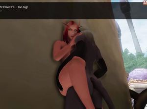 Красотка с хуем и хвостом жарко ебет сексапильную малышку