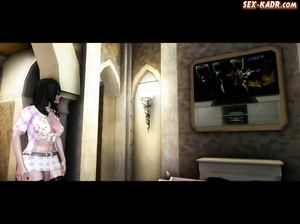 Три мультяшные телки с членами устроили оргию