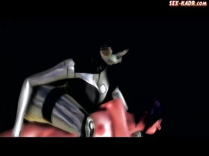 Мультяшная девка транс жарит космическую пришелицу