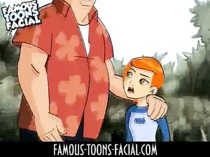 Дедушка Макс и его малой из мульта Ben 10 натягивают в лесу юную внучку