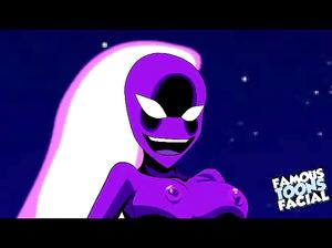 Мультяшный мужичок выебал телку с другой планеты