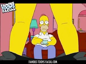 Гомер Симпсон выебал в рот подружку жены, пока та была на кухне