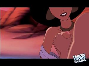 Принцесса Жасмин сосет Аладину член и трахается в пизду