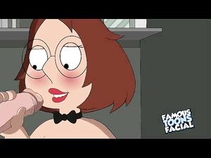 Похотливая Мэг Гриффин из популярного мульта трахается с Крисом и сосет член