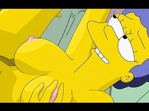 Соблазнительница Мардж удовлетворяет своего толстого муженька