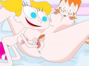 Большеглазые крошки из мультика Декстер ебутся в анал