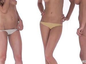 Три красивые телочки разделись перед камерой