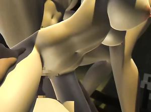 Красивый 3D японский порно видео комикс