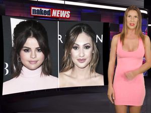 Голые ведущие новостей с классными сиськами развлекаются в эфире