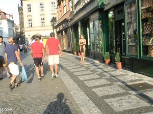 Обворожительная девица прошлась голышом по городу